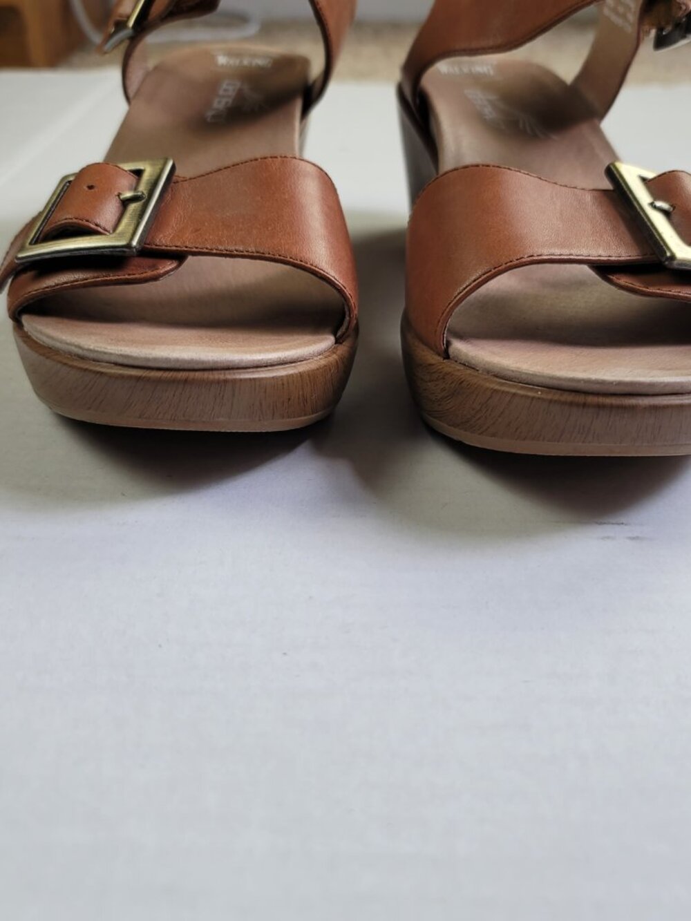 Dansko Jamey Leather Wedge Sandals Size 40 US 9.5-10 Brown Earthy Classic - Picture 9 of 10